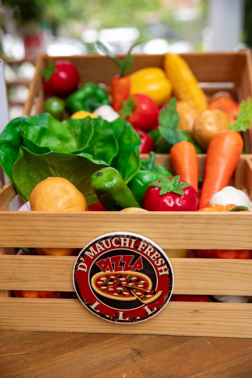 The D' Mauchi pizza station set up for an event