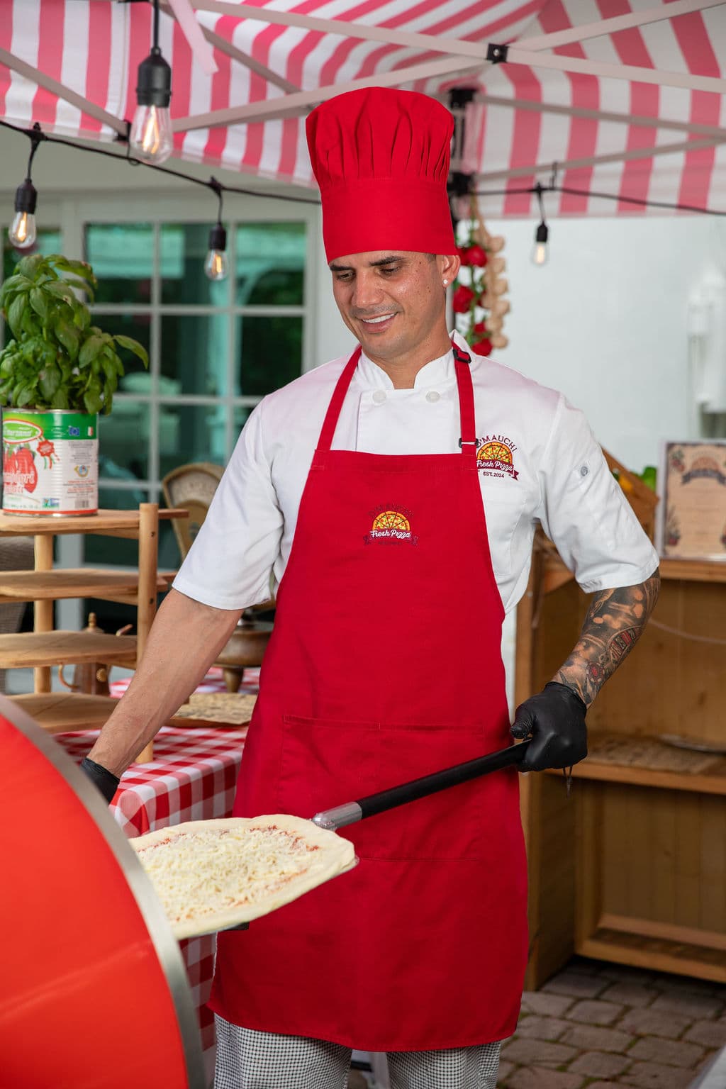 Hot, made-to-order pizza at a celebration