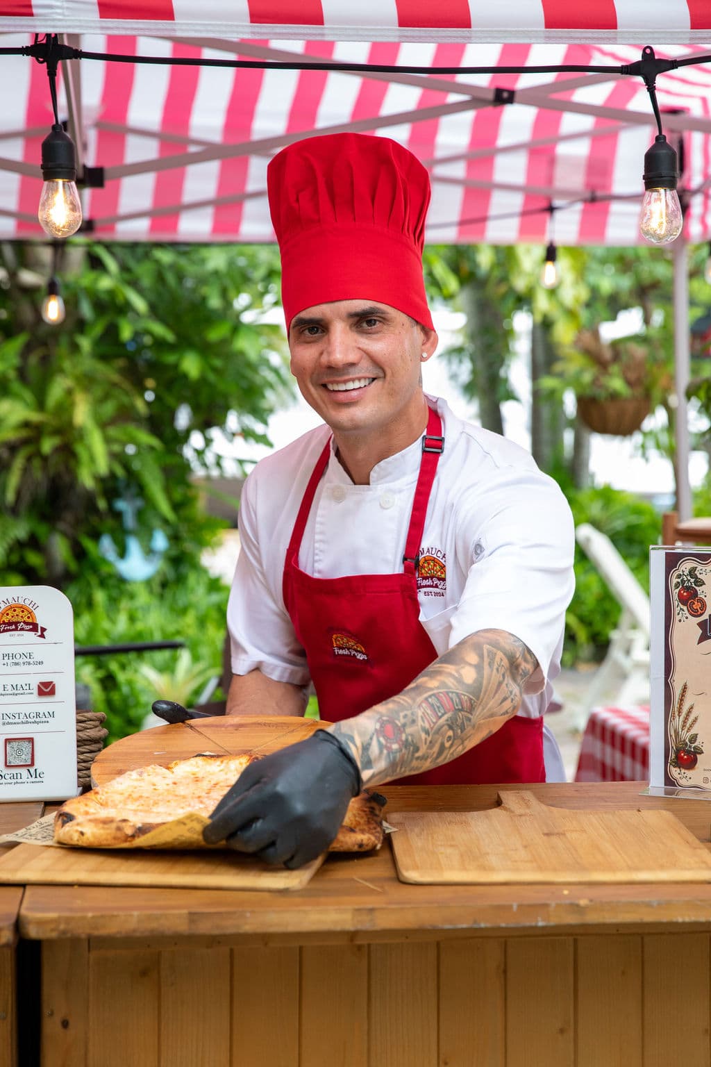 Hot, made-to-order pizza at a celebration