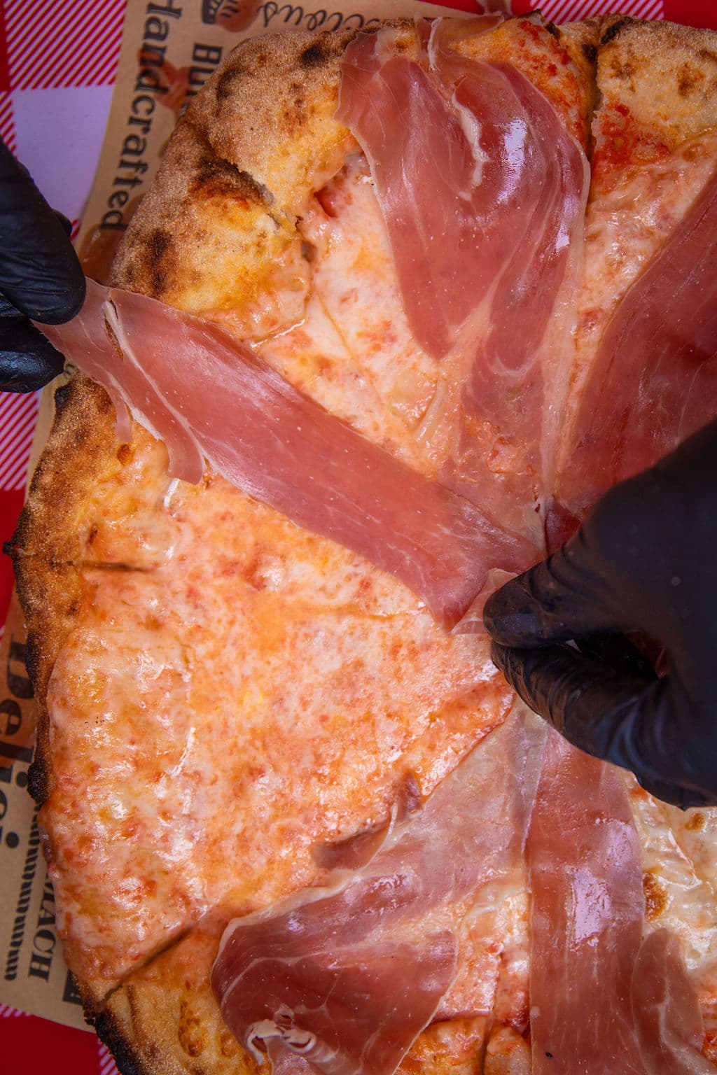 Charred, bubbly crust straight from the fire