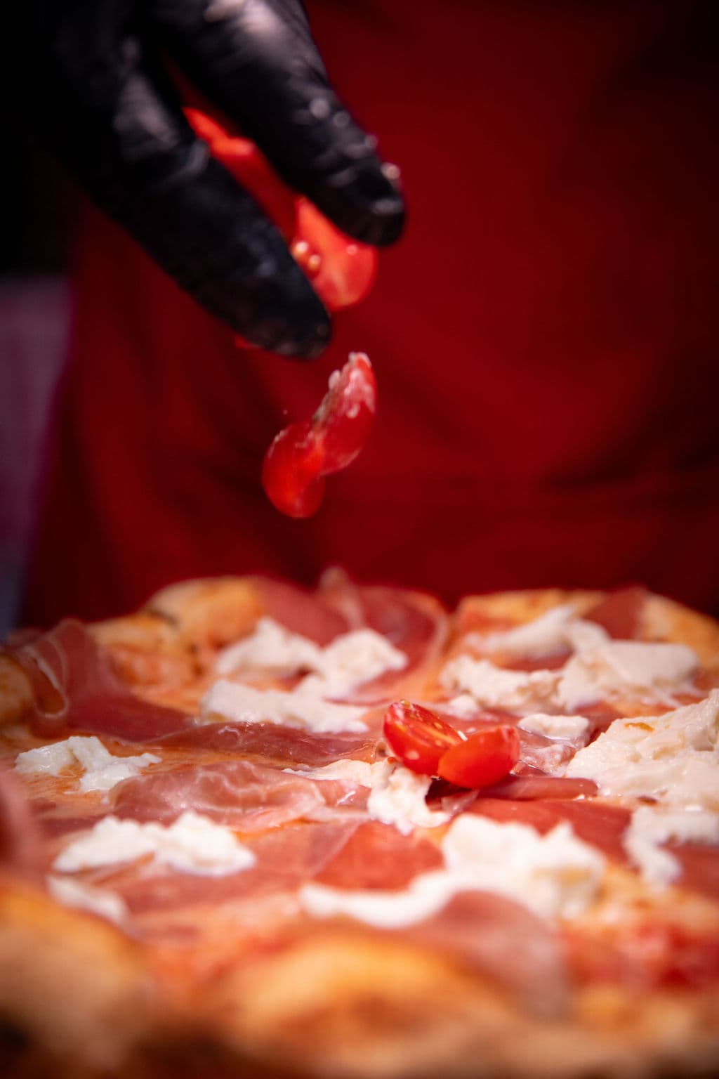 Fresh hand-stretched pizza from the D' Mauchi stall