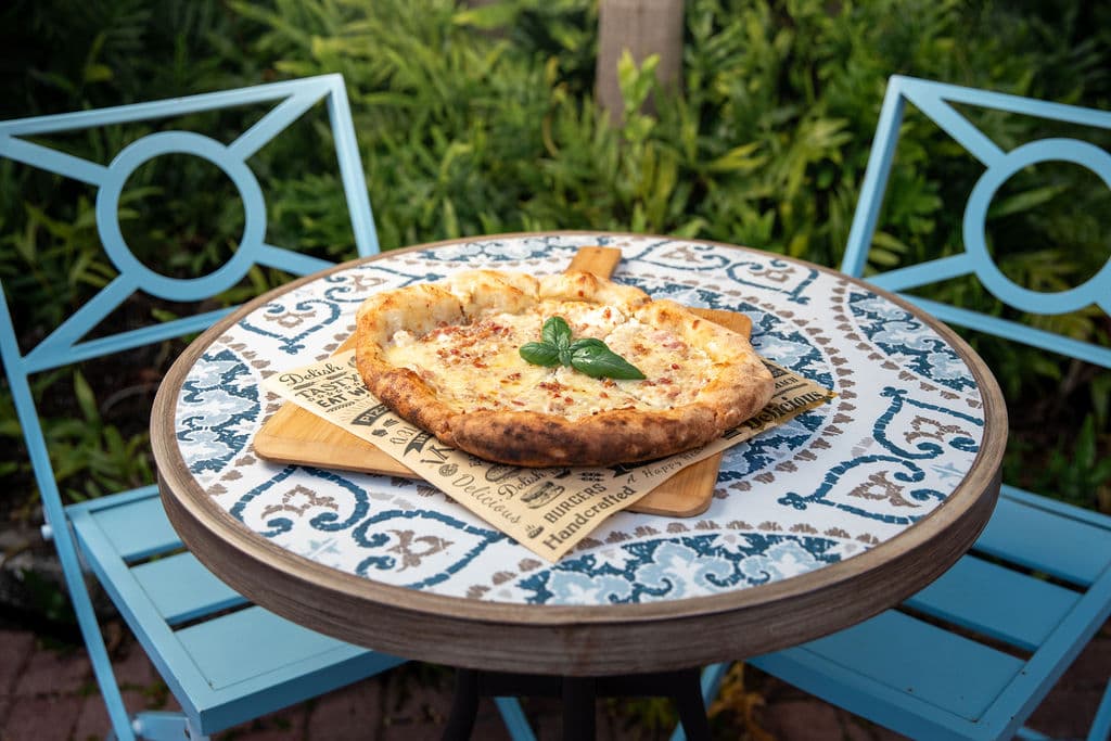 The D' Mauchi pizza station set up for an event